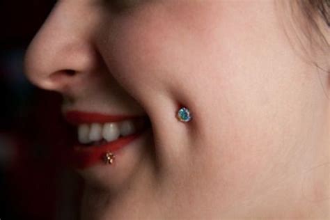 125 Cheek Piercings Dimple Ideas Jewelry And Information Dimple