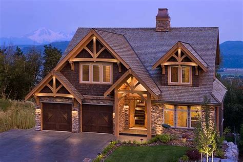 View more mountain home plan videos on the house plans and more you tube channel www.youtube.com/user/houseplansandmore or find your dream home plan at www.facebook.com/houseplansandmore. Mountain View Timber Frame Home - Exterior | Set at the ...