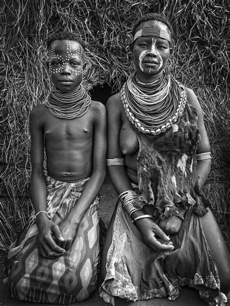 Two Karo Tribe Girls Omo Valley Ethiopia By Joxe Inazio Kuesta