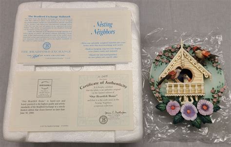 "Our Heartfelt Home" Bird Scene Plate #6 Nesting Neighbors Bradford