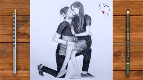 How To Draw Romantic Couple Step By Step Easy Cute Couple In Love