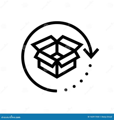 Return Package Vector Icon Delivery Parcel Illustration Symbol Cargo
