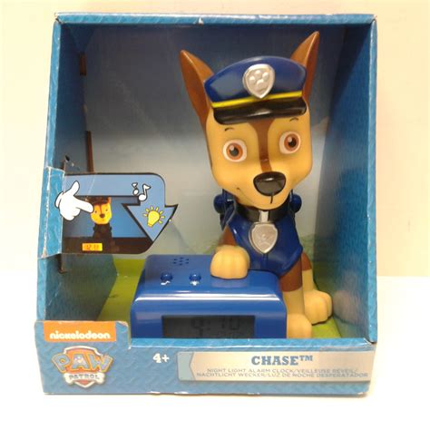 Bulbbotz Paw Patrol Chase Night Light Alarm Clock 6 Inch Milton Wares