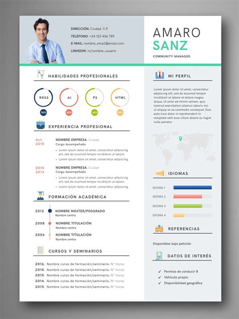 Cv simples cv prontos cv modernos cv design conselho. Currículum ALICANTE | Curriculum creativo plantilla, Curriculum vitae diseño grafico y ...