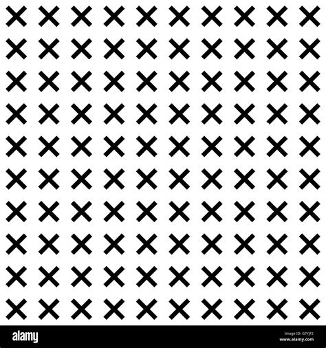 Vectot X Cross Geometric Pattern Simple Subtle Black And White Stock