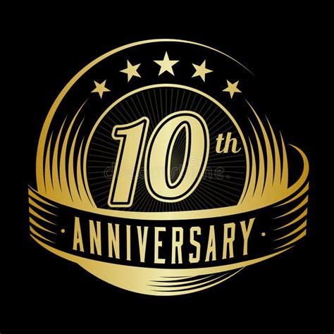 10 Years Anniversary Design Template 10th Anniversary Celebrating Logo