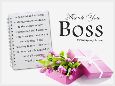 Thank You Notes For Boss Wordings And Messages