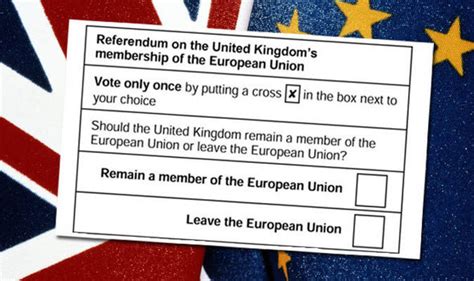 Eu Referendum Government Reveals Ballot Paper As Brexit Vote Set For