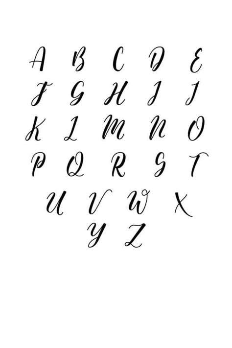 Free Printable Beginner Calligraphy Alphabet Freebie Vrogue Co