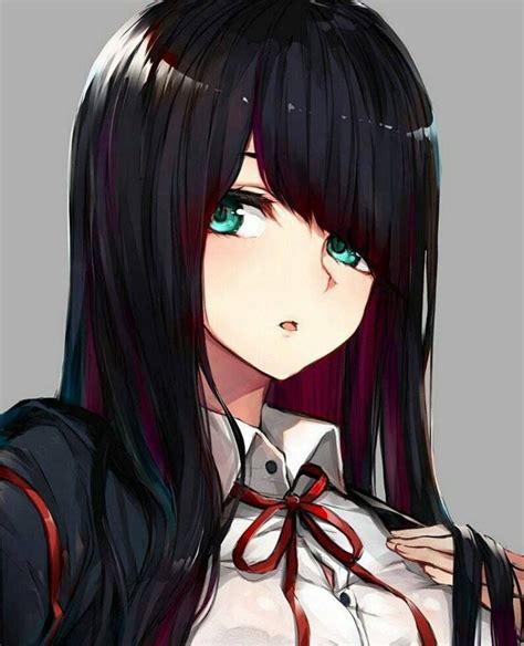 Anime Girl With Black Hair And Green Eyes Telegraph
