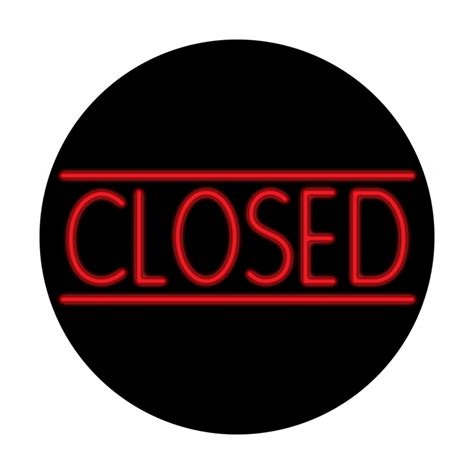 Closed Neon Sign - Apollo Design png image