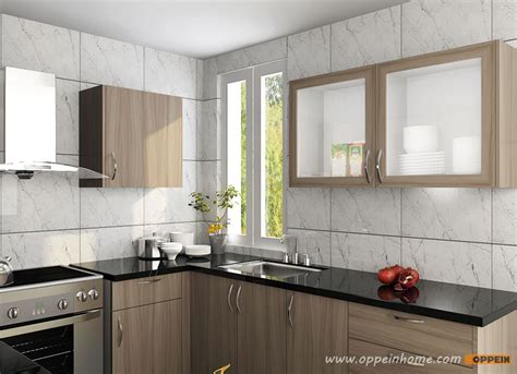 It is rare for cabinets to be constructed entirely from solid wood these days, and manufactured wood products are often used to build the cabinet boxes. OPPEIN Kitchen in africa » OP15-M03: Contemporary Melamine ...