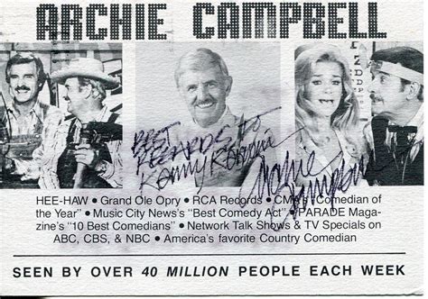 Archie Campbell Hee Haw And Grand Ole Opry Country Comedian Signed Photo Autograph 1840924786