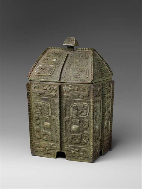 Rectangular Wine Container Fangyi China Shang Dynasty Ca 1600