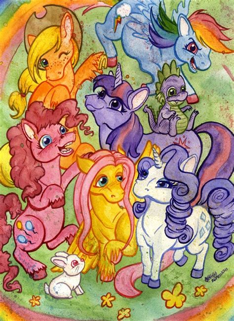 My Little Pony Original Watercolor Painting Friendship Is