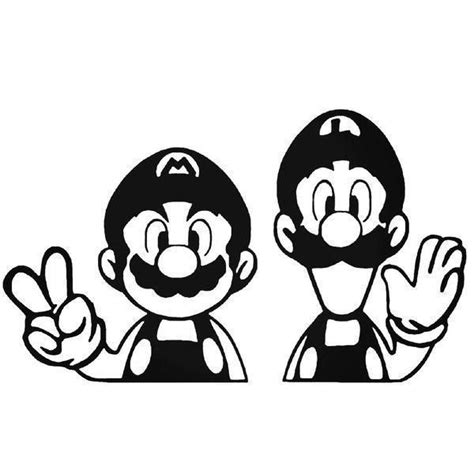 Mario Brothers Game Decal Sticker In 2020 Silhouet Cameo Projecten Patronen Vinyl Dessins