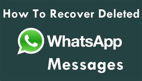how to recover deleted whatsapp messages ~ tech bd