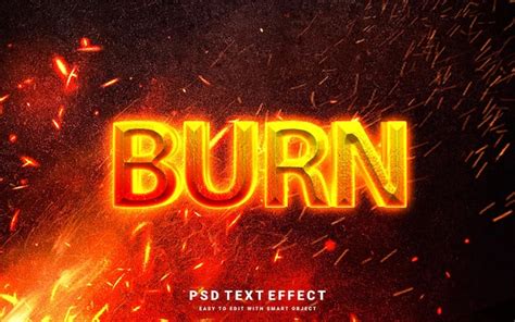 Premium Psd Burn Text Effect