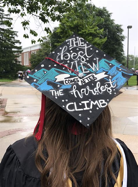 Graduation Cap Idea Mountains Gradcap Colorado Quote High School