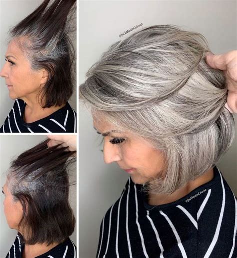 Grâce à La Technique De Ce Coiffeur Ces Femmes Assument Leurs Cheveux Gris 34 Photos