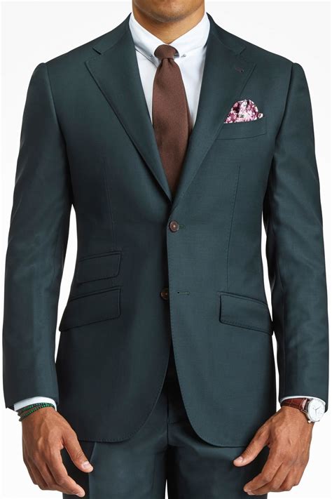 Lecce Dark Green Suit Suits Clothing Green Suit Suit And Tie