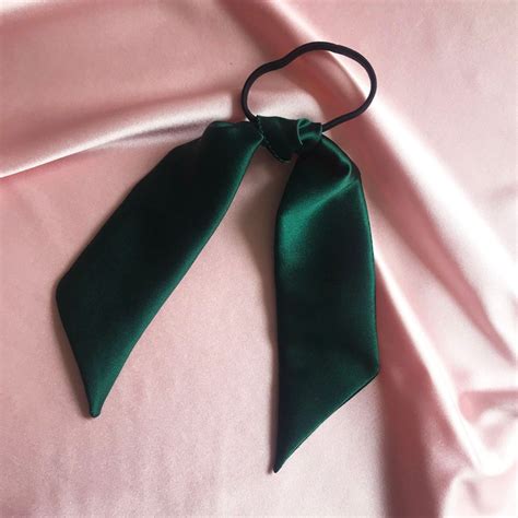 Emerald Green Real Silk Euphrasie Hair Bow Ribbon Barrette Etsy Uk
