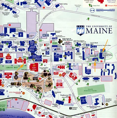 University Of Maine Campus Map Canada Map