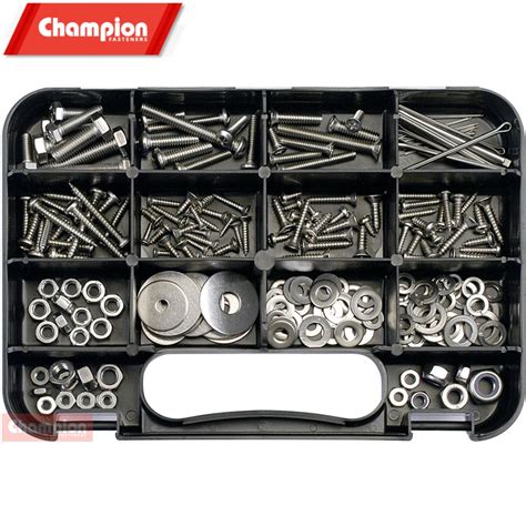 Ca214 Champion Fasteners Stainless Steel Fastener Assortment Kit 52