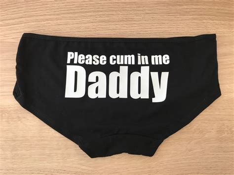 Please Cum In Me Daddy Panties Slut Knickers Bbc Cuckold Etsy Denmark