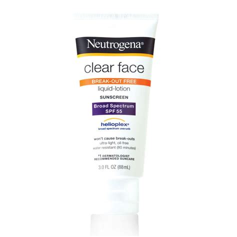 Neutrogena Clear Face Liquid Lotion Sunscreen Broad