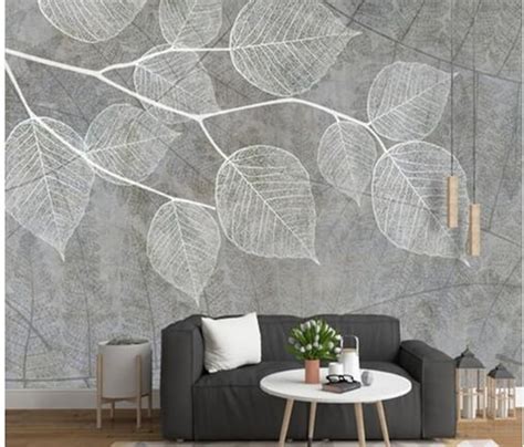 Modern Light Grey Wallpapers For Walls 3d Photo Wall Papers Etsy