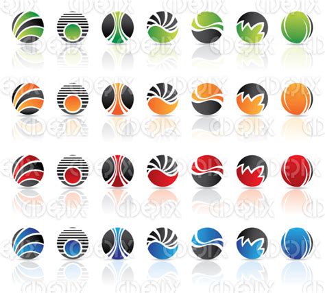 Colorful Abstract Round Logo Icons Cidepix