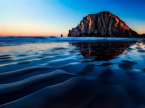Morro Bay Beach Rock California Sunset Hd Wallpaper Peakpx