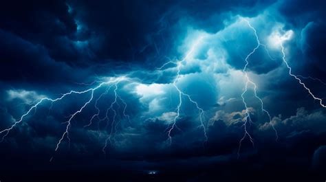 Premium Ai Image Dark Storm Clouds With Lightning Dark Sky And