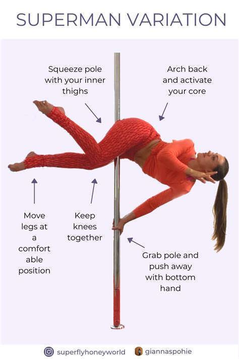 Superman Variation Pole Trick In 2021 Pole Dancing Pole Dancing Fitness Pole Tricks