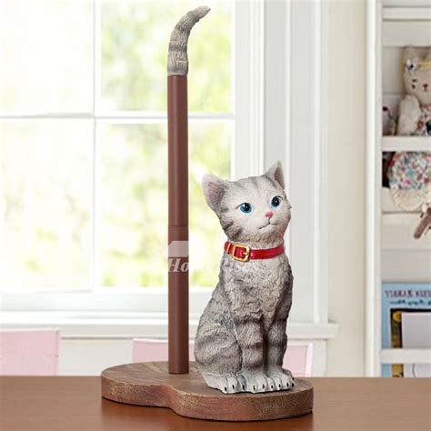 Unusual Creative Free Standing Cute Cat Paper Towel Holder
