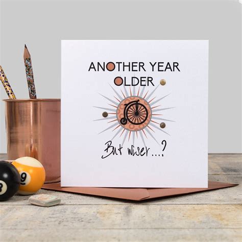 Another Year Older But Wiser Handmade Mens Birthday Etsy