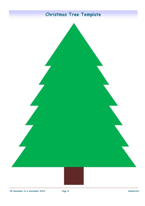 Christmas Tree Templates Free Printable Colored