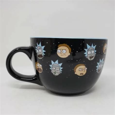 Rick And Morty Many Faces Official Adult Swim Collectible 24oz Soup Mug