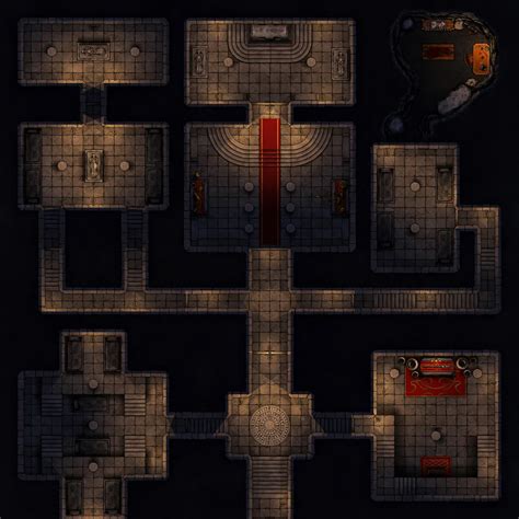 Crypt 25x25 Battlemaps Fantasy Map Dungeon Maps Tabletop Rpg Maps