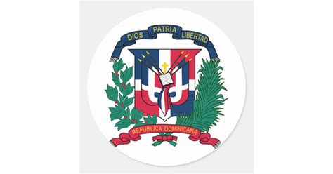 Dominican Republic Coat Of Arms Do Classic Round Sticker