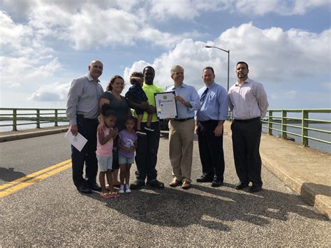 Smith Point bridge operator honored for saving man from drowning