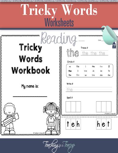 Tricky Words Worksheets Phonics Teaching Resources