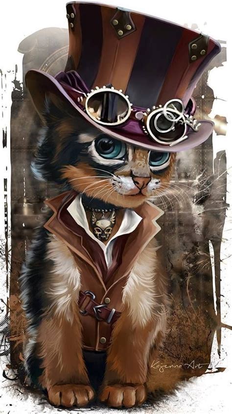 Awesome Steampunk Kitty By Kajenna Steampunk Tendencies Steampunk