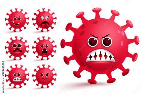 Coronavirus Covid 19 Emoji Smiley Vector Set Covid19 Corona Virus