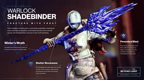 Bungie Details Destiny 2 Beyond Lights Warlock Shadebinder Stasis