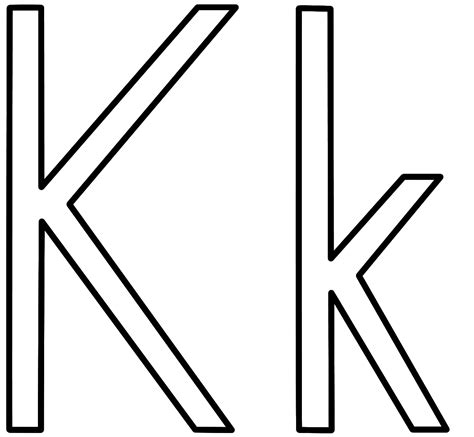 Letter K Coloring Page Alphabet