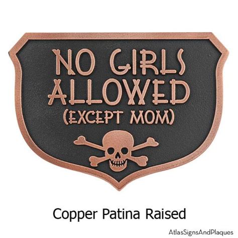 No Girls Allowed Plaque Well Except Mom Custom For You 10x7 Etsy