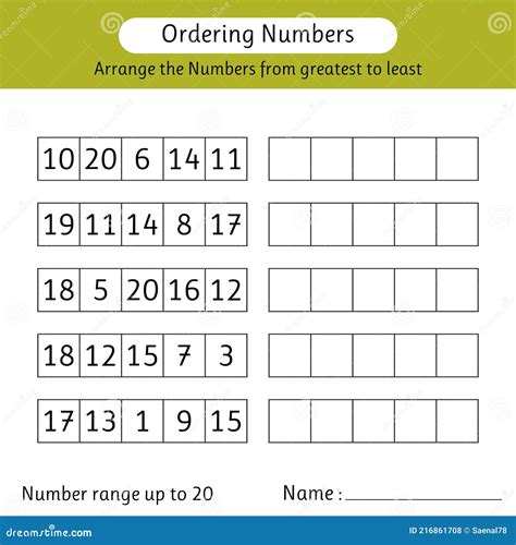 Hoja De Cálculo Ordenar Números Organizar Los Números De Mayor A Menor