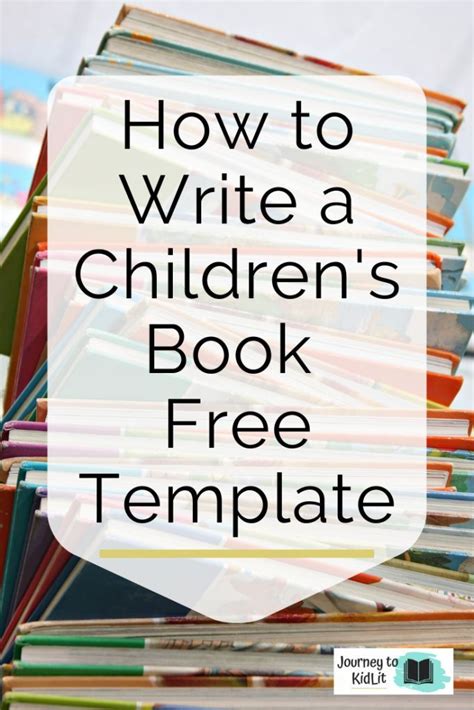 Free Childrens Book Template How To Write A Childrens Book How To